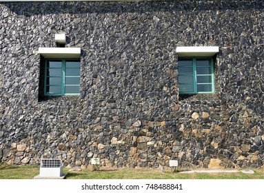 stone wall with  window