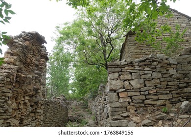 Stone Wall In Zaozhuang Village, Shandong Province