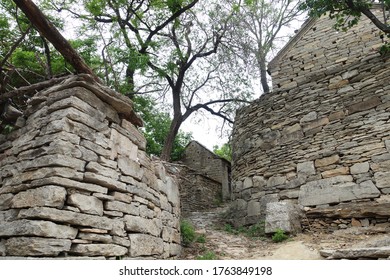 Stone Wall In Zaozhuang Village, Shandong Province