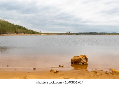 Stone In Water At The Old Ilmenite Quarry