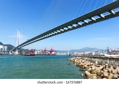 Stonecutters Bridge In Hong Kong