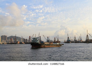 Stonecutters Island of west kowloon at hong koing