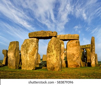 Stonehenge an ancient prehistoric stone monument near Salisbury, Wiltshire, UK, UNESCO World Heritage Site