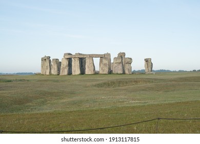 Stonehenge With Blue Sky At Sunrise