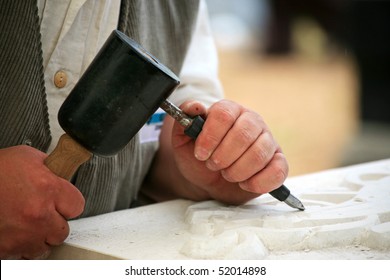 Stonemason At Work