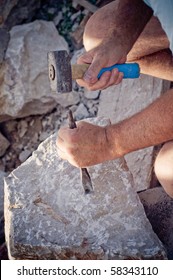 Stonemason At Work