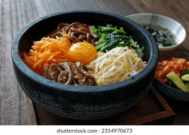 stone-roasted bibimbap, Korean style mixed rice