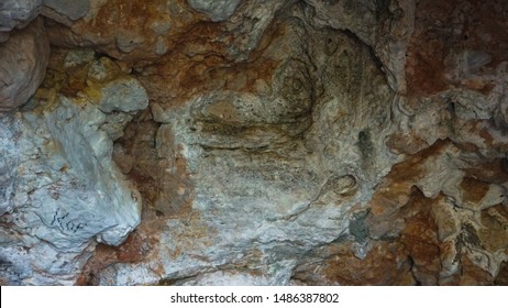 Stones Colored Porous Texture And Background. Rock Texture