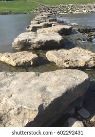 Stones Crossing The Trinity River In Fort Worth, TX