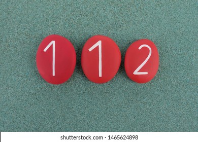 Stones Design Of 112,  Phone Number For Free Emergency Telephone Number In 28 European Union Countries Over Green Sand