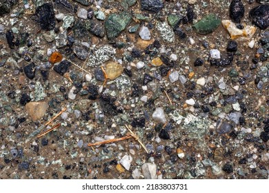 Stones In A Gravel Road Close Up