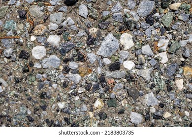 Stones In A Gravel Road Close Up