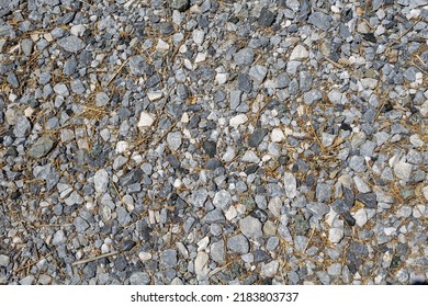 Stones In A Gravel Road Close Up