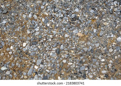 Stones In A Gravel Road Close Up