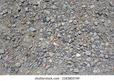 Stones In A Gravel Road Close Up