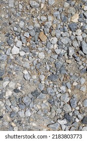 Stones In A Gravel Road Close Up