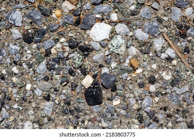 Stones In A Gravel Road Close Up