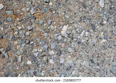 Stones In A Gravel Road Close Up