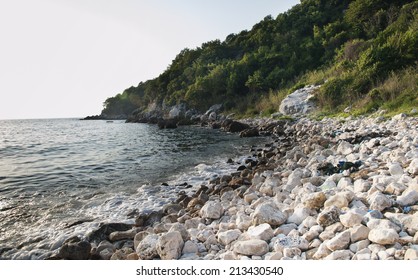Stones on the seafront