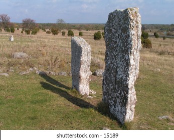 Stones risen by the vikings some 1000 years ago.