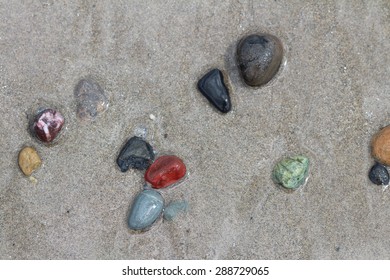 Stones, Rocks, Sand at the beach in Bray and Gryestones, Co.  Wicklow, Ireland