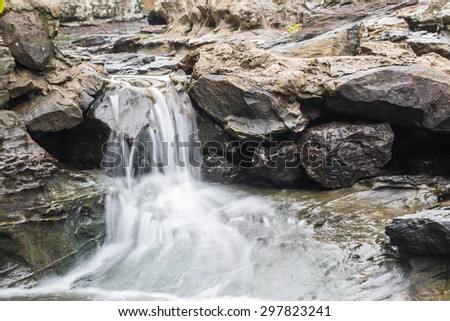 the stones with a small waterfall Stock fotó © 