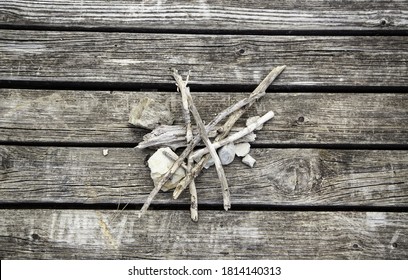 Stones And Sticks For Bonfire, Satanic Ritual In The Forest, Camping