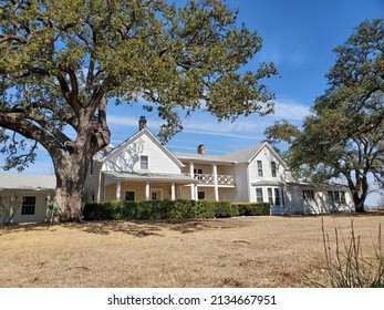 Stonewall, TX USA - March 3, 2022: Exterior Of Lyndon B. Johnson's  Texas White House, A House On The Family Ranch Near Stonewall, Texas. The Property Is Part Of The LBJ National Historic Park.