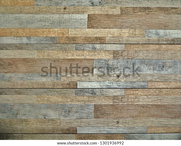 Stoneware Wall Cladding Interiors Wooden Strips Stock Photo