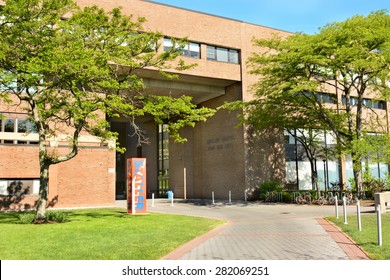 STONY BROOK, NY - MAY 24, 2015: Staller Center For The Arts At Stony Brook University. The Long Island Campus Was Established In 1957 As Part Of The SUNY System.