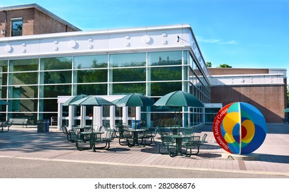 STONY BROOK, NY - MAY 24, 2015: Student Activities Center (SAC) At Stony Brook University. The School Was Founded In 1957 As Part Of The SUNY System. 