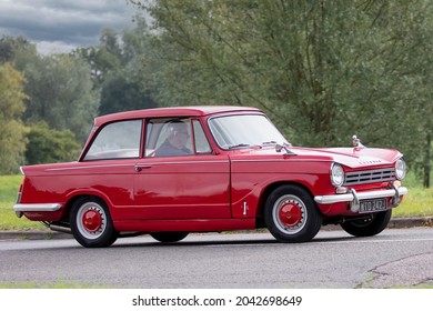 Stony Stratford, Bucks, UK Aug 29th 2021. 1971 Triumph Herald Classic Car