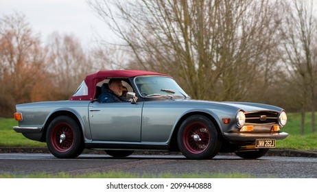 Stony Stratford,Bucks,UK - January 1st 2022. 1971 Triumph TR6 Classic Car