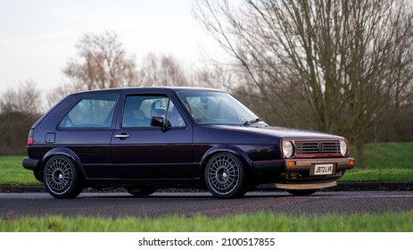 Stony Stratford,Bucks,UK - January 1st 2022. 1992 Volkswagen Golf Classic Car