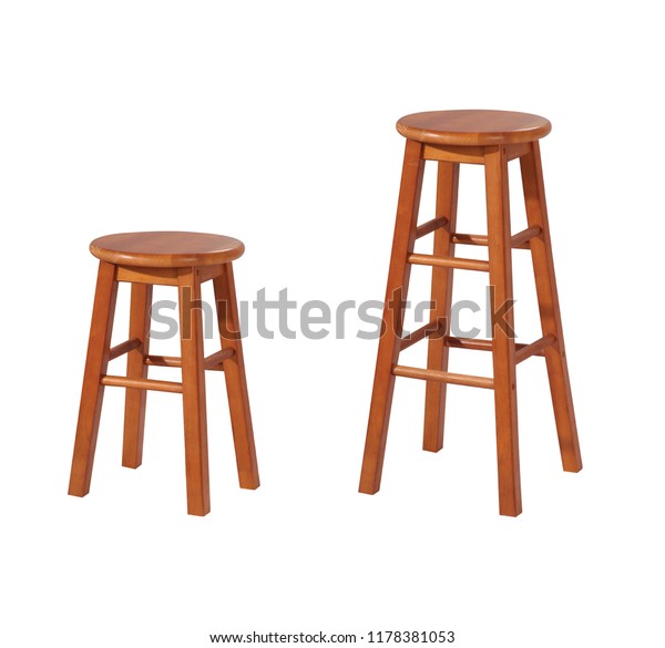 Stool Chairs Different Height Isolated On Stock Photo (Edit Now) 1178381053