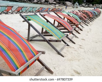 Stool placed at the beach.

