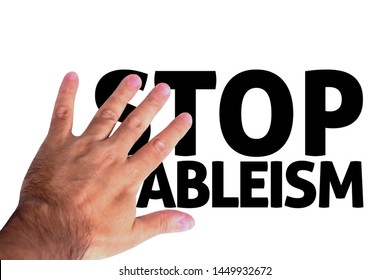 Stop Ableism Flag Message Background