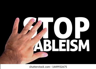 Stop Ableism Flag Message Background