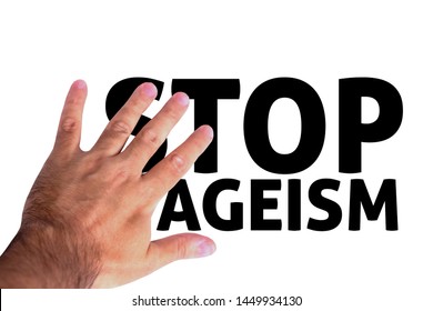 Stop Ageism Flag Banner Background