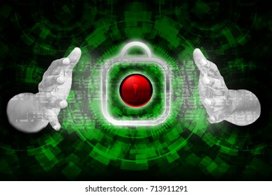 Stop The Cyber Attacks. It Has A Large And Robust Data Retention System From Hackers Who Like Hacking Into The Internet. Two Hands Are Protecting The Cyber Hacking System.
Copy Space Design