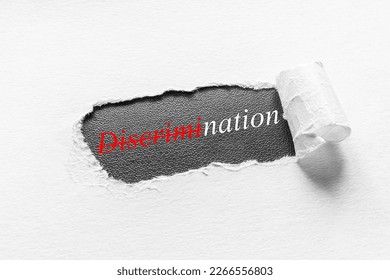 stop discrimination concept close up