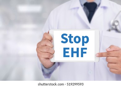 Stop EHF (Ebola Hemorrhagic Fever) Doctor Work With Medical Equipment 