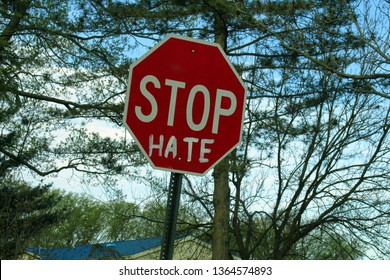 stop hate stop sign 