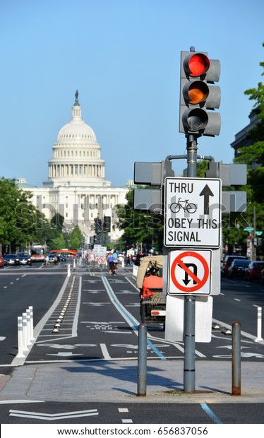 Stop Light in Washington,\
D.C.
