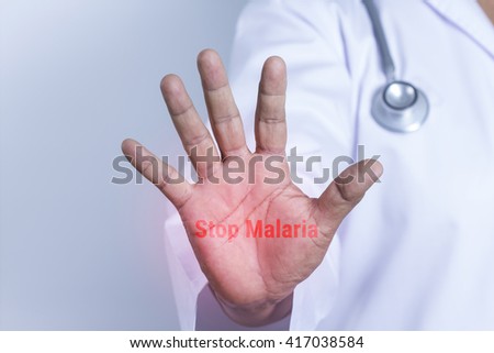 Stop malarai concept
