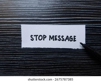 Stop message writting on table background.