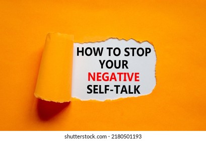 Stop Negative Selftalk Symbol Concept Words Stock Photo 2180501193 