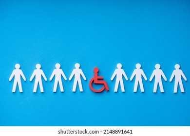 Stop People Discrimination With Disability. Social Inequality