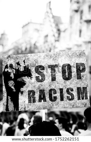 Similar – Stop Racism stoppen Faust