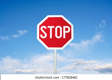 Stop Sign and blue sky